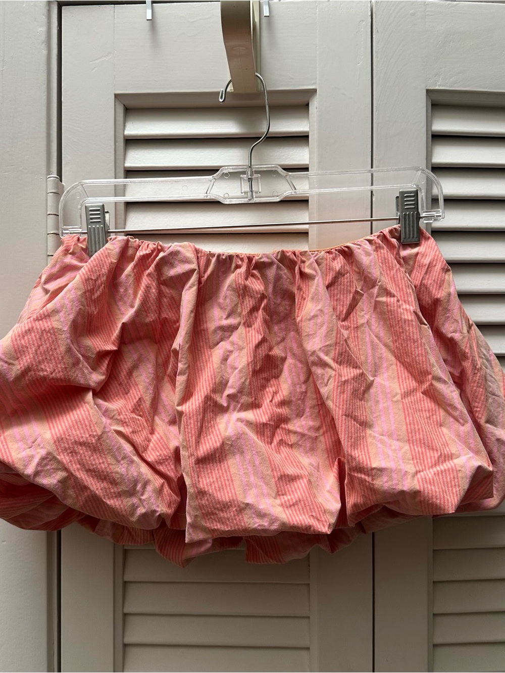 Kimchi Blue Pink Striped Bubble Skirt